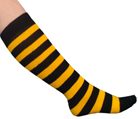 black gold striped socks