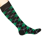 black green argyle socks