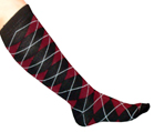Black/Maroon Argyle
