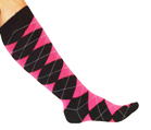 Black/Pink Argyle