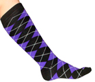 Black/Purple Argyle