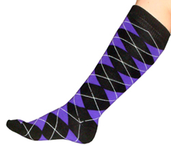 Black/Purple Socks