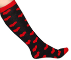Black with Red Hearts