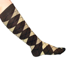 Black/Tan Argyle Socks