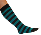 Black/Teal Knee Socks