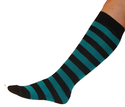 Black/Teal Socks