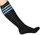 Black/Columbia Blue socks