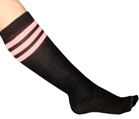 Black Tube/Light Pink Stripes
