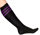 Black Tube Socks Purple