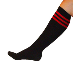 Black Tube Red Striped