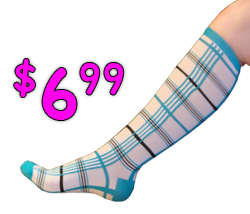 Blue Knee Socks