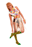 Orange/Green Striped Socks