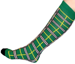 Green Plaid Knee Socks