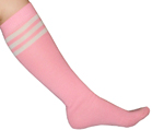 White Tube/Light Pink Stripes