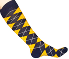 Navy Blue/Gold Socks