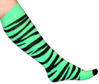 Neon Green Zebra knee socks