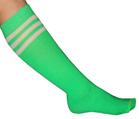 neon green tube white stripes