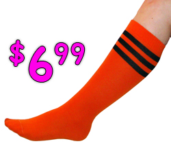 Orange Tube Socks