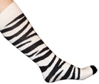 White/Black Zebra knee socks