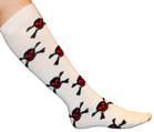 Skull pattern knee socks