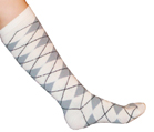 White/Gray Argyle 