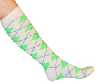White Neon Green Argyle