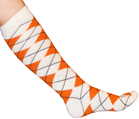 White/Orange Argyle