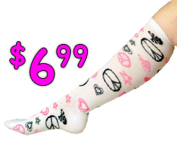 White Knee Socks