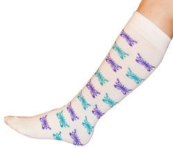 White/Purple/Teal Butterfly