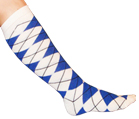 White/Royal Blue Argyle