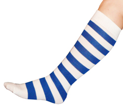White/Blue Knee Socks