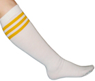 white gold striped socks
