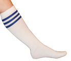 White/Royal Blue Knee Socks