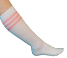 White Tube/Light Pink Stripes