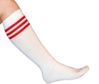 White tube red stripes