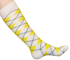 White/Yellow Argyle