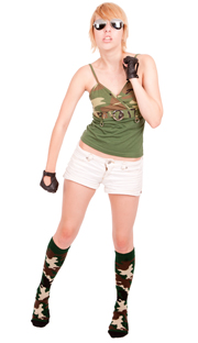 army camo knee socks