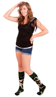 army camo knee socks