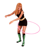 Black/Neon Green Argyle Knee Socks