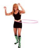 Black/Neon Green Argyle Knee Socks