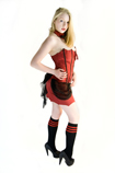 Black Tube Red Striped Knee Socks