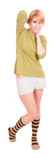 Striped Tan/Brown Knee Socks