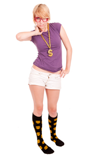 dollar $$ sign knee socks