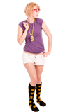 Black with Gold $$$ Knee Socks