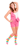 Bright Rainbow Knee High Socks