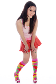 neon army camo knee socks