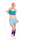 Purple Tube Socks with White Stripes