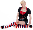 Red/White/Blue Striped Socks