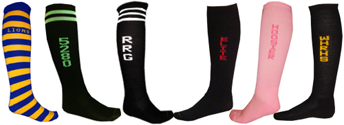 custom knee sock samples
