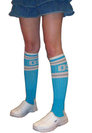knee socks with skirt